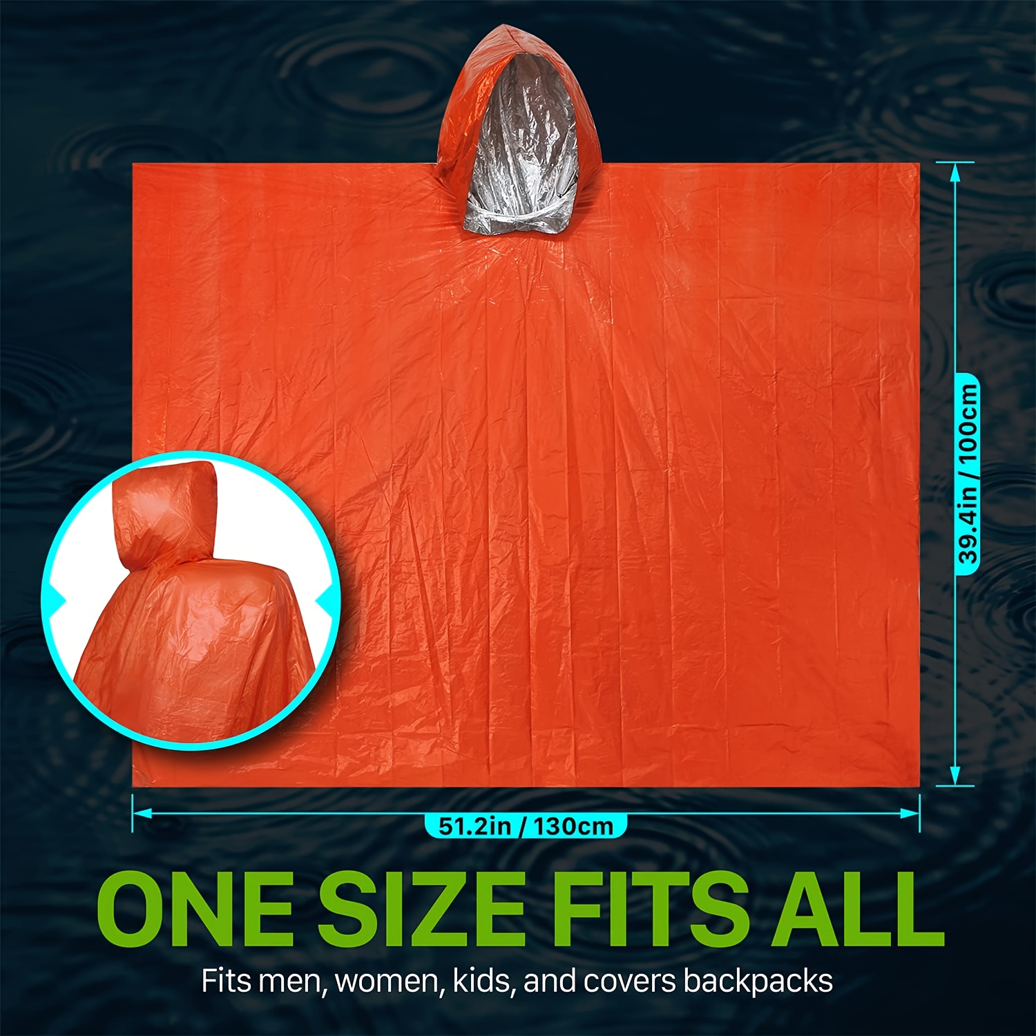 9Pcs Emergency Survival Kit, T - огляд і ціна Emergency Poncho Rain