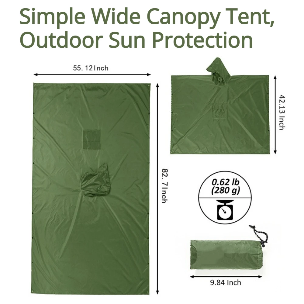 2026 For Camping Hiking 3-in-1 - огляд і ціна Emergency Poncho Rain