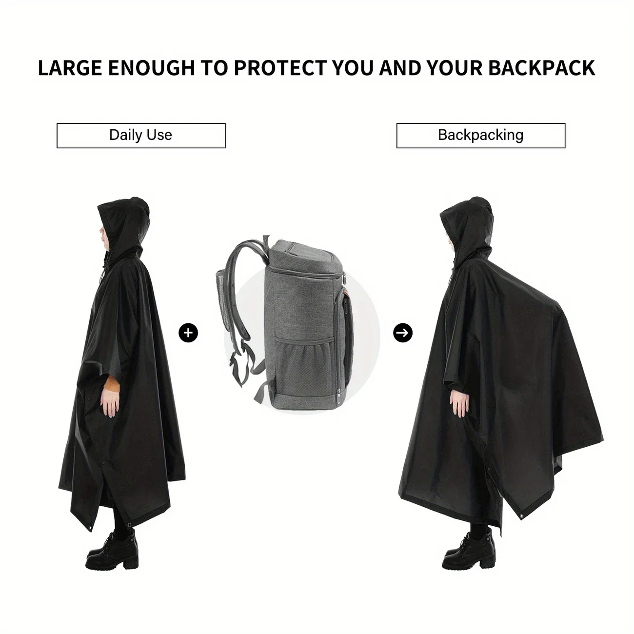 2026 For Camping Hiking 3-in-1 - огляд і ціна Emergency Poncho Rain